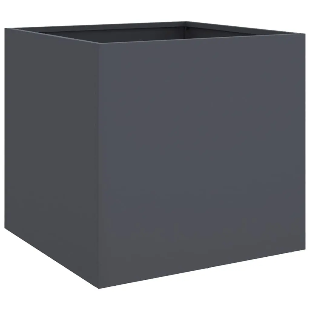 Steel Planter Cold-Rolled Steel 49 x 47 x 46 cm Anthracite Colour Garden Raised Bed Flower Box Decoration Outdoor