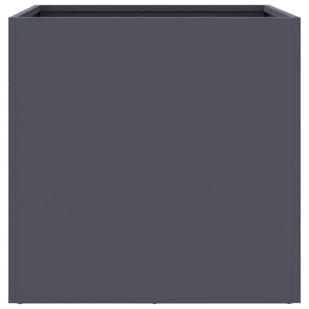 Steel Planter Cold-Rolled Steel 49 x 47 x 46 cm Anthracite Colour Garden Raised Bed Flower Box Decoration Outdoor