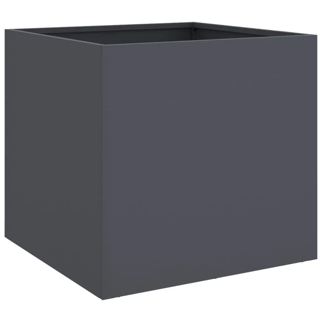 Garden Planters Cold-rolled Steel 49L x 47W x 46H cm Anthracite 2 Piece