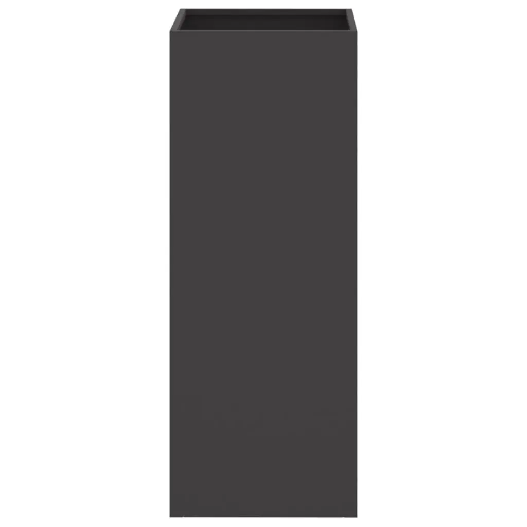 Steel Planter Cold-rolled Black 32 x 29 x 75 cm Outdoor Garden Bed Balcony Flower Box