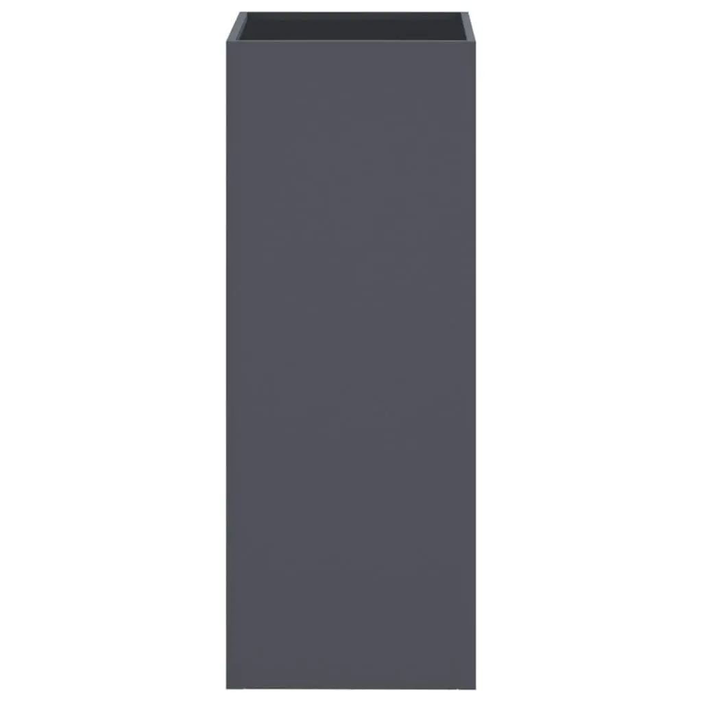 Steel Planter Cold-rolled Steel 32 x 29 x 75 cm Anthracite Garden Flower Box Pots Raised Bed Outdoor Decoration