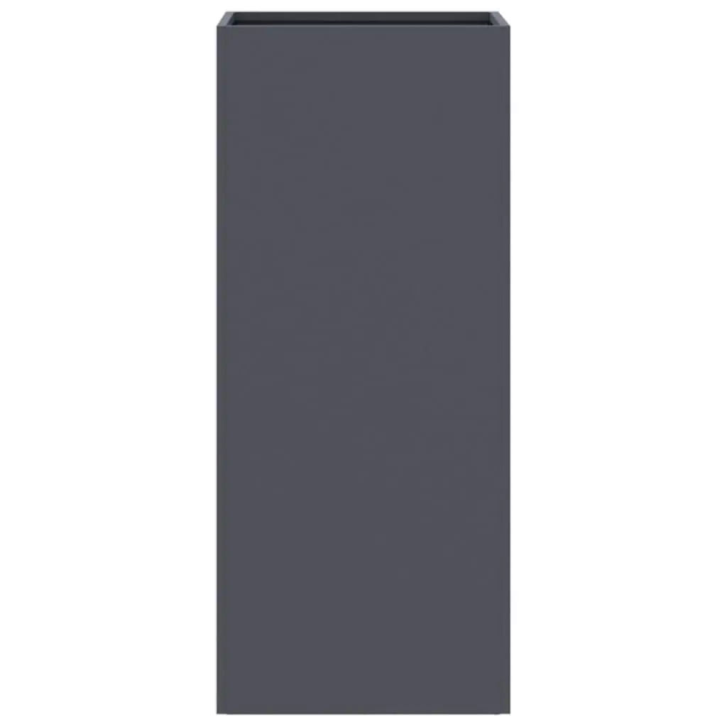 Steel Planter Cold-rolled Steel 32 x 29 x 75 cm Anthracite Garden Flower Box Pots Raised Bed Outdoor Decoration