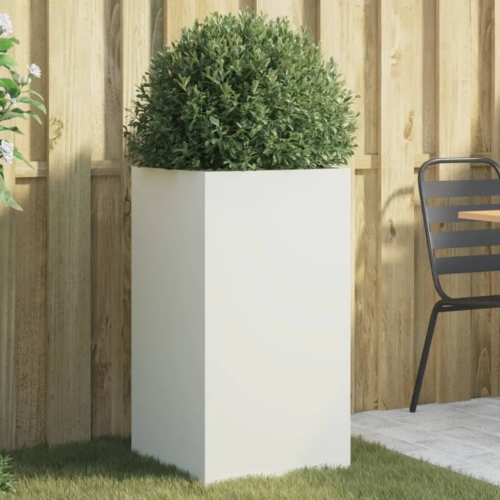 White Steel Planter for Home Use