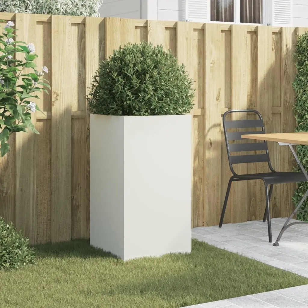 White Steel Planter for Home Use