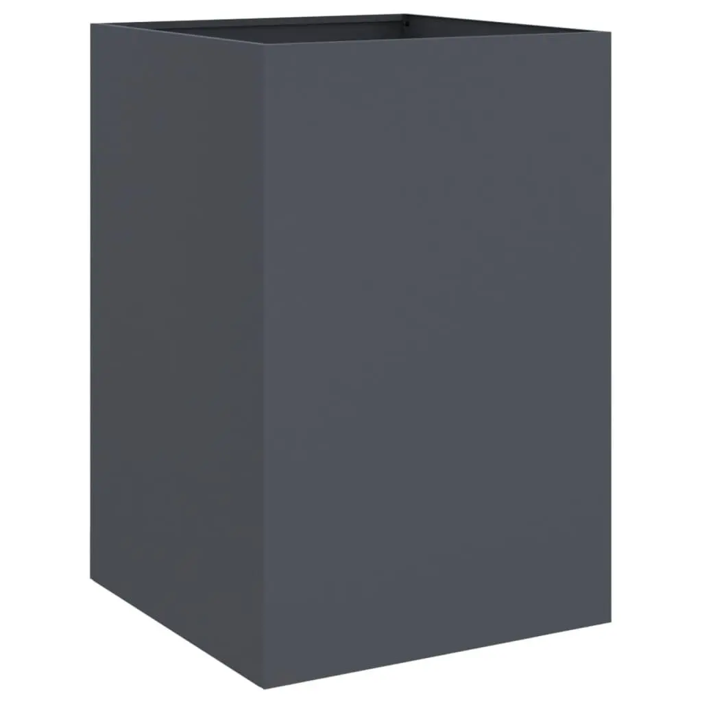Anthracite Planter Box 52x48x75cm Cold Rolled Steel Raised Bed for Garden and Outdoor Flower Display