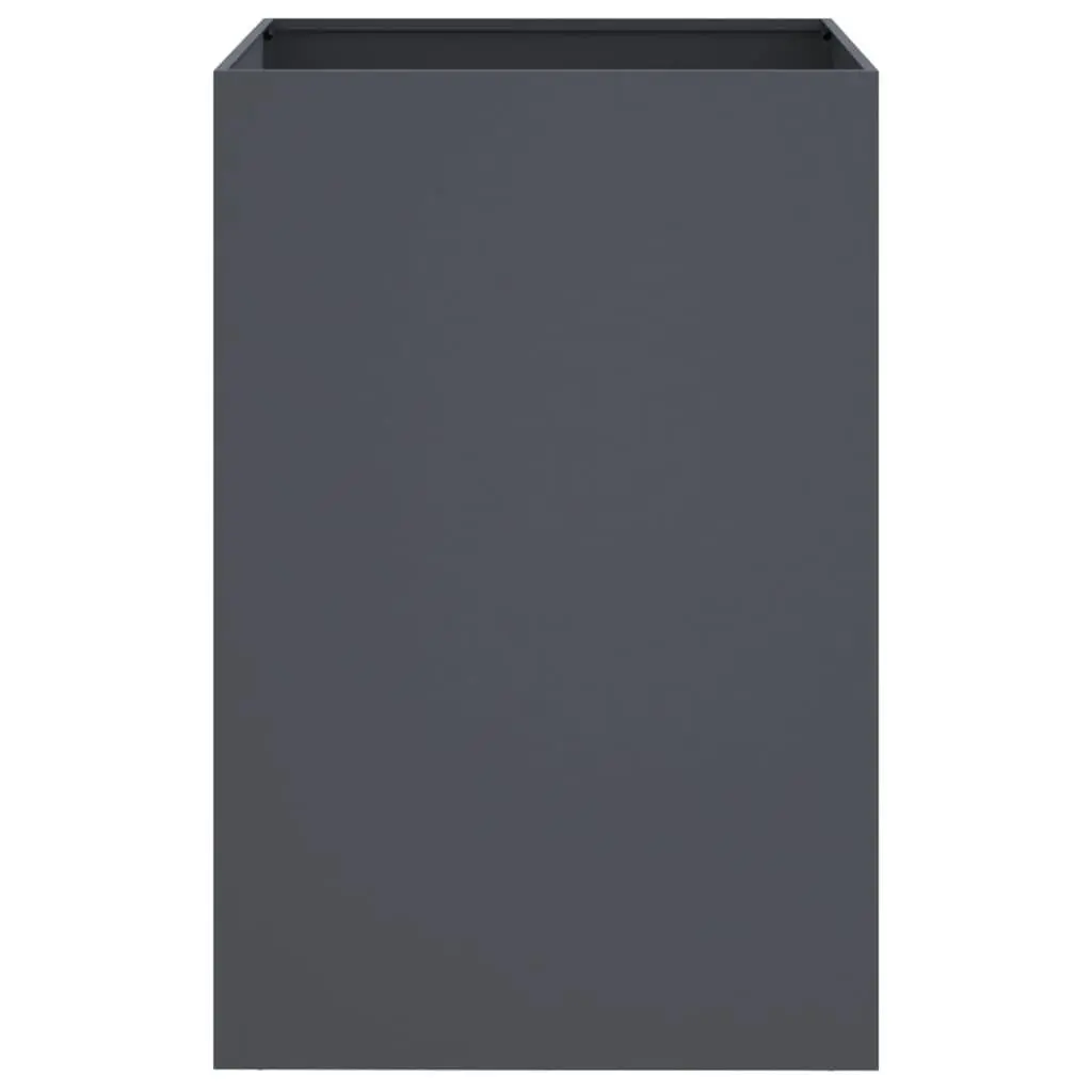 Anthracite Planter Box 52x48x75cm Cold Rolled Steel Raised Bed for Garden and Outdoor Flower Display