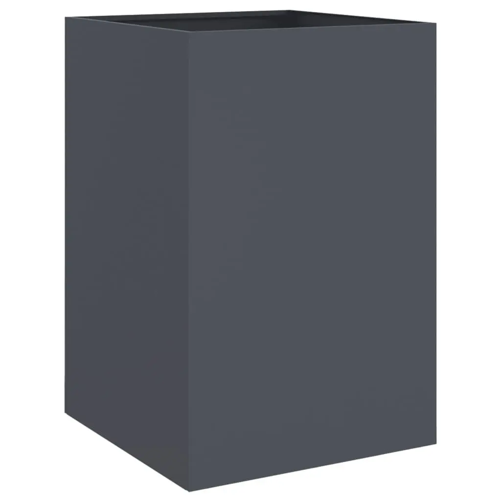 Anthracite Planter Box 52x48x75cm Cold Rolled Steel Raised Bed for Garden and Outdoor Flower Display