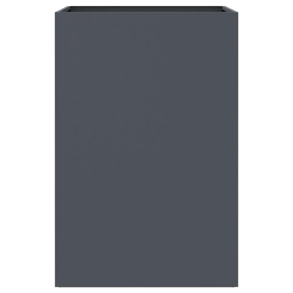 Anthracite Planter Box 52x48x75cm Cold Rolled Steel Raised Bed for Garden and Outdoor Flower Display