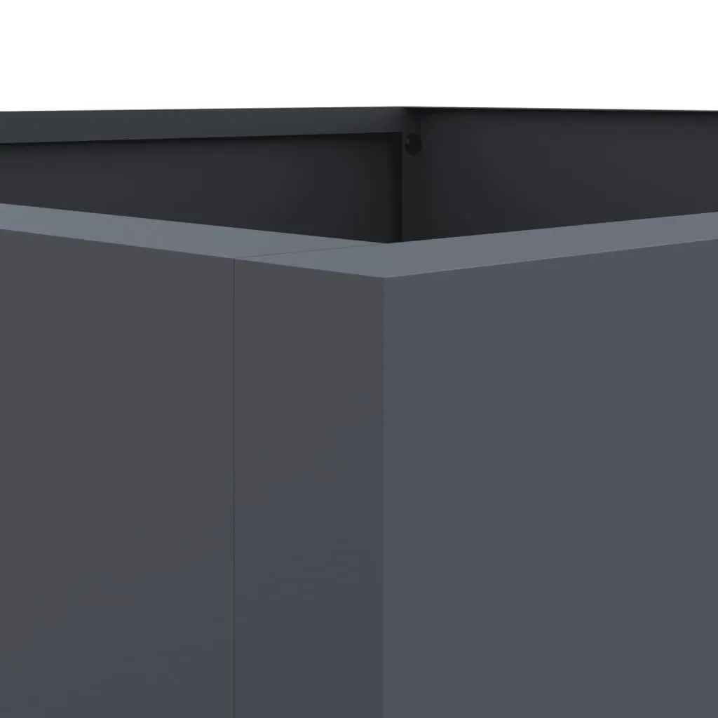 Anthracite Planter Box 52x48x75cm Cold Rolled Steel Raised Bed for Garden and Outdoor Flower Display