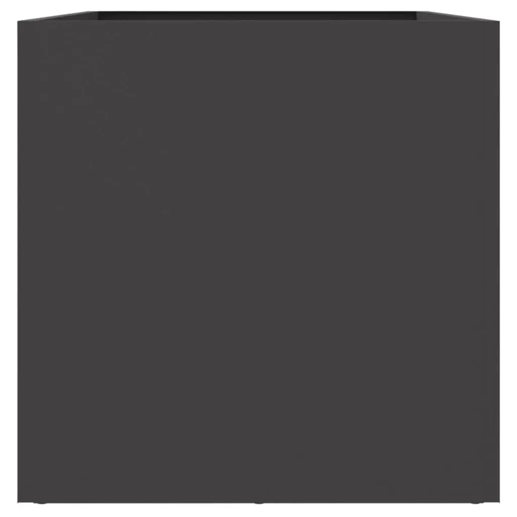 Steel Planter Box Cold Rolled Durable 62x30x29cm Black for Outdoor Garden Patio Balcony Decor