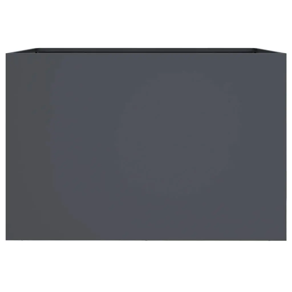 Garden Planter Anthracite 62x40x39 cm Cold Rolled Steel Raised Flower Bed Container Box