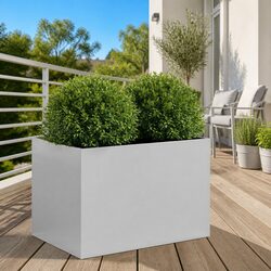 Versatile Galvanised Steel Planter for Your Garden or Patio 62x40x39 cm