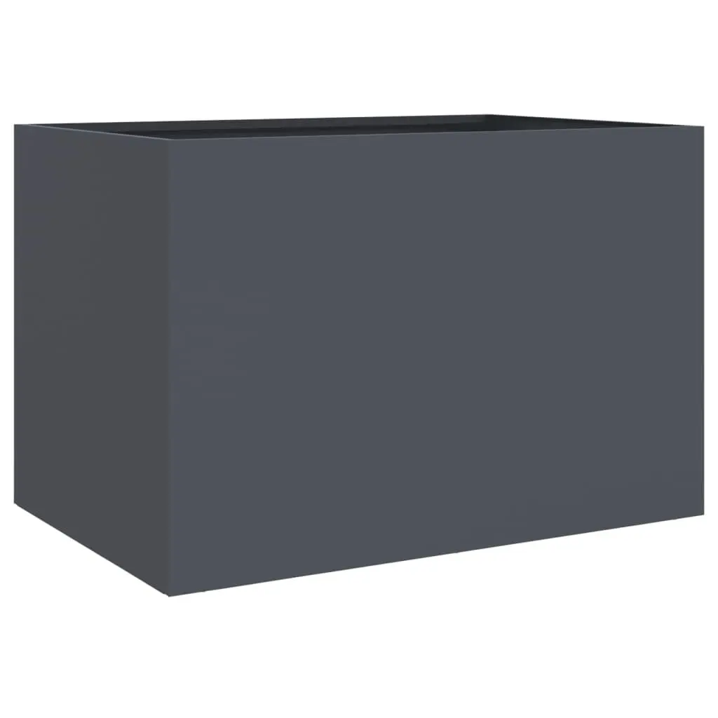 Raised Garden Bed Steel Anthracite Planter Outdoor Decor 62x47x46cm