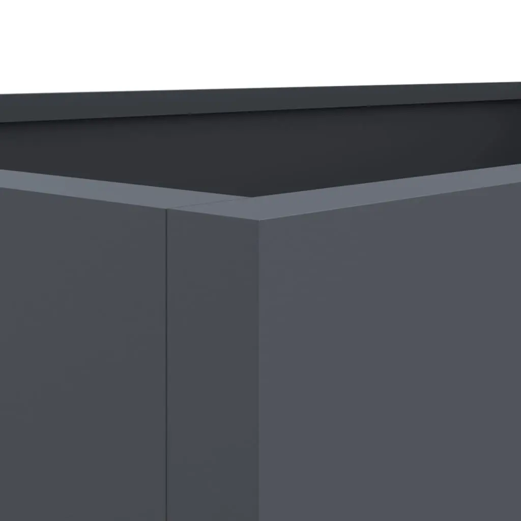 Raised Garden Bed Steel Anthracite Planter Outdoor Decor 62x47x46cm