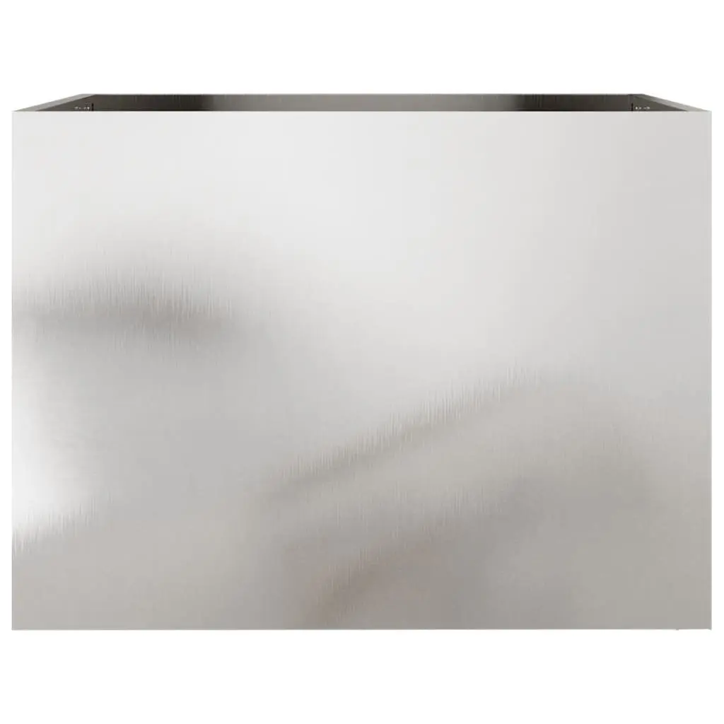 Raised Garden Planter Stainless Steel Large Silver Outdoor
