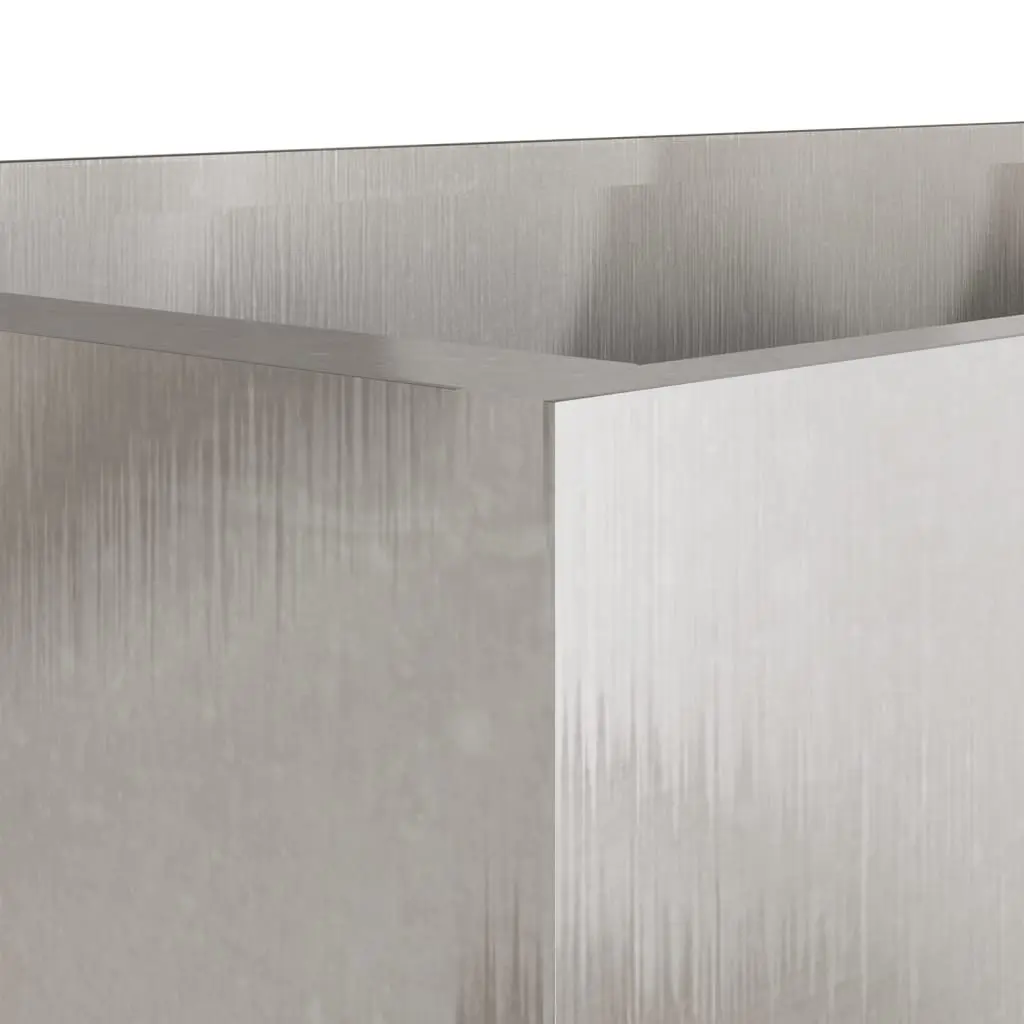 Raised Garden Planter Stainless Steel Large Silver Outdoor