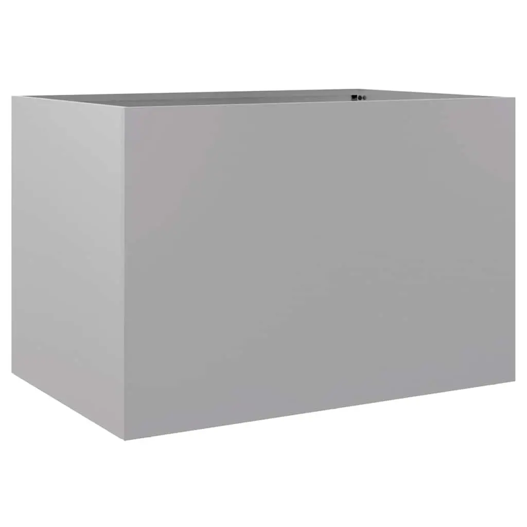 Galvanised Steel Planter Silver 62 x 47 x 46 cm Garden Raised Bed Outdoor Patio Flower Box