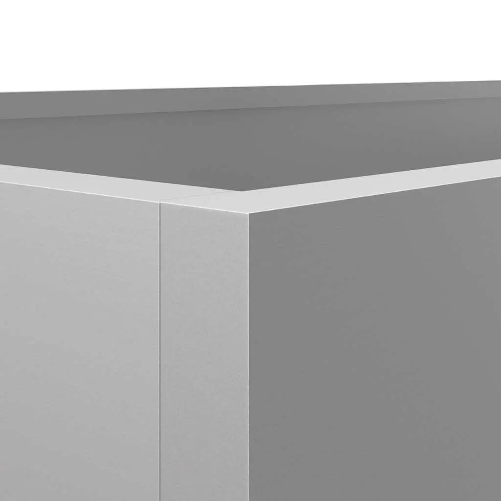Galvanised Steel Planter Silver 62 x 47 x 46 cm Garden Raised Bed Outdoor Patio Flower Box