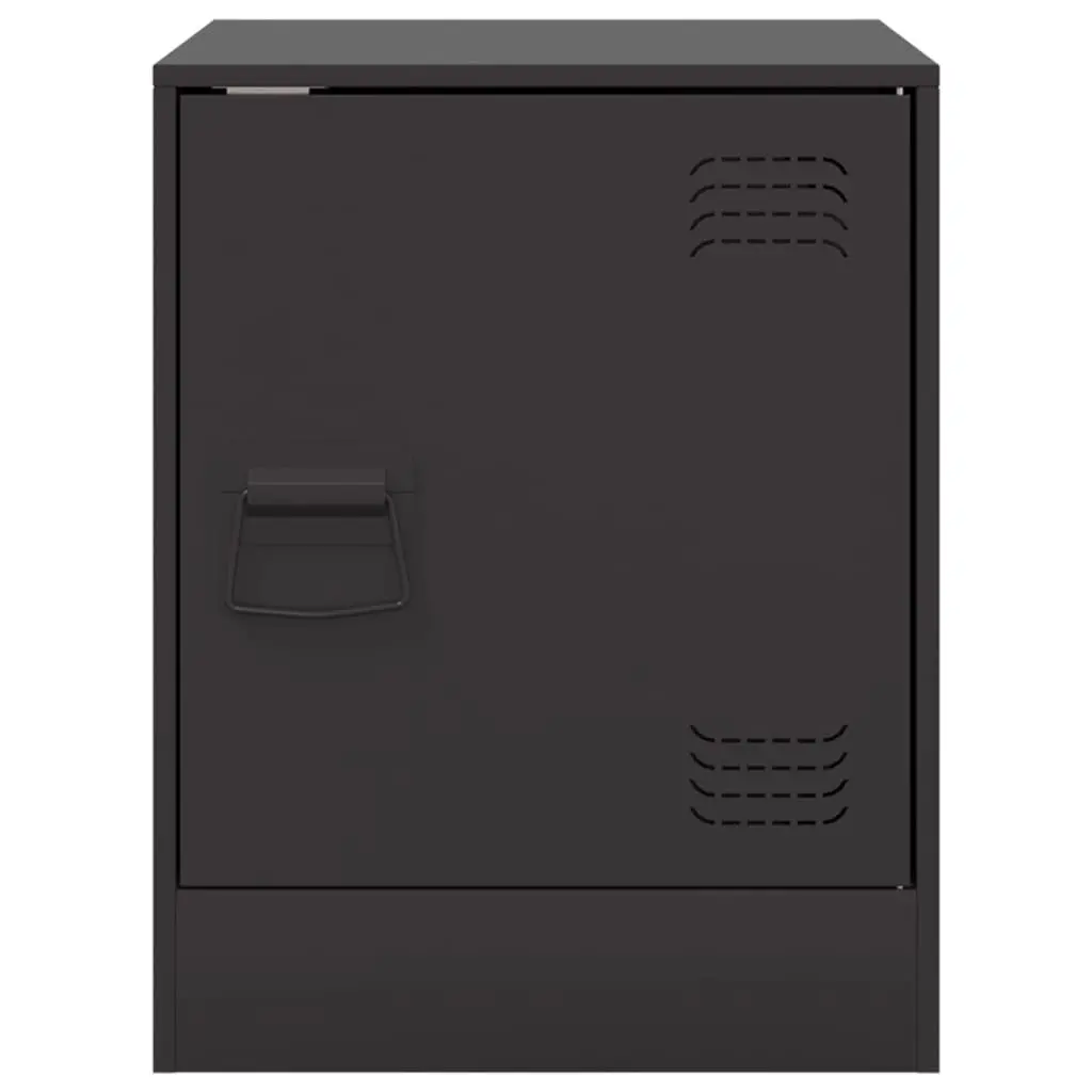 Bedside Cabinets Cold-Rolled Steel 34.5 x 39 x 44 cm Black 2 Pieces