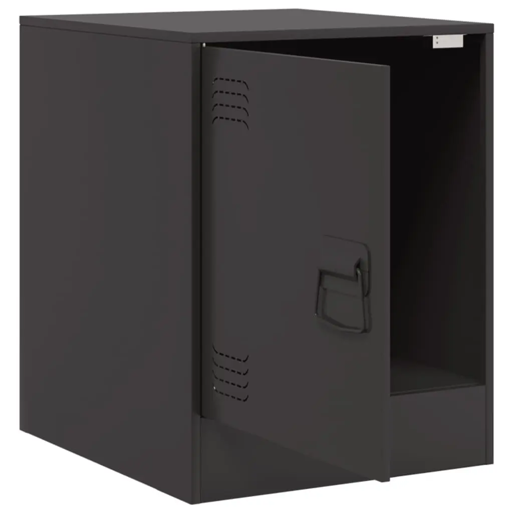 Bedside Cabinets Cold-Rolled Steel 34.5 x 39 x 44 cm Black 2 Pieces