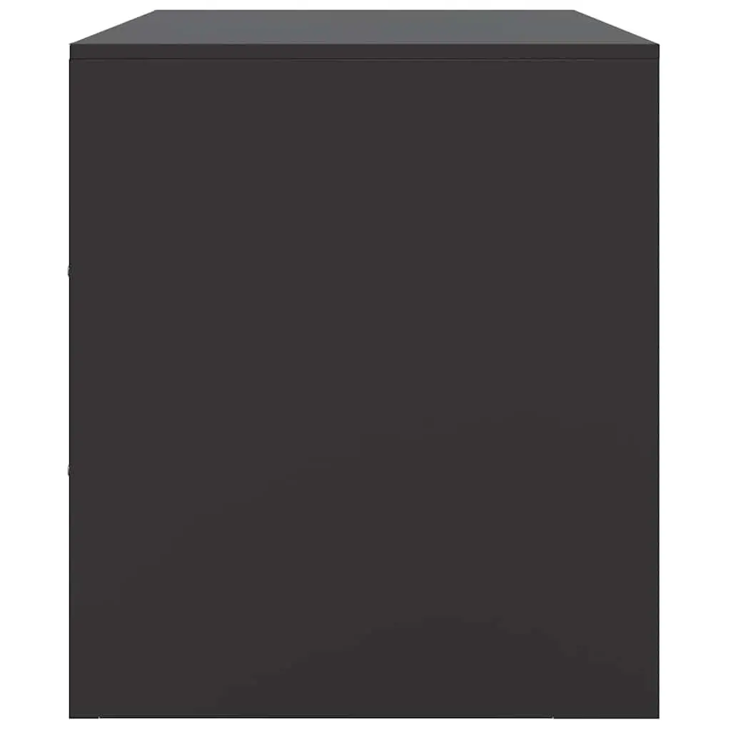 TV Cabinet Cold-Rolled Steel Frame 67x39x44cm Black Set of 2
