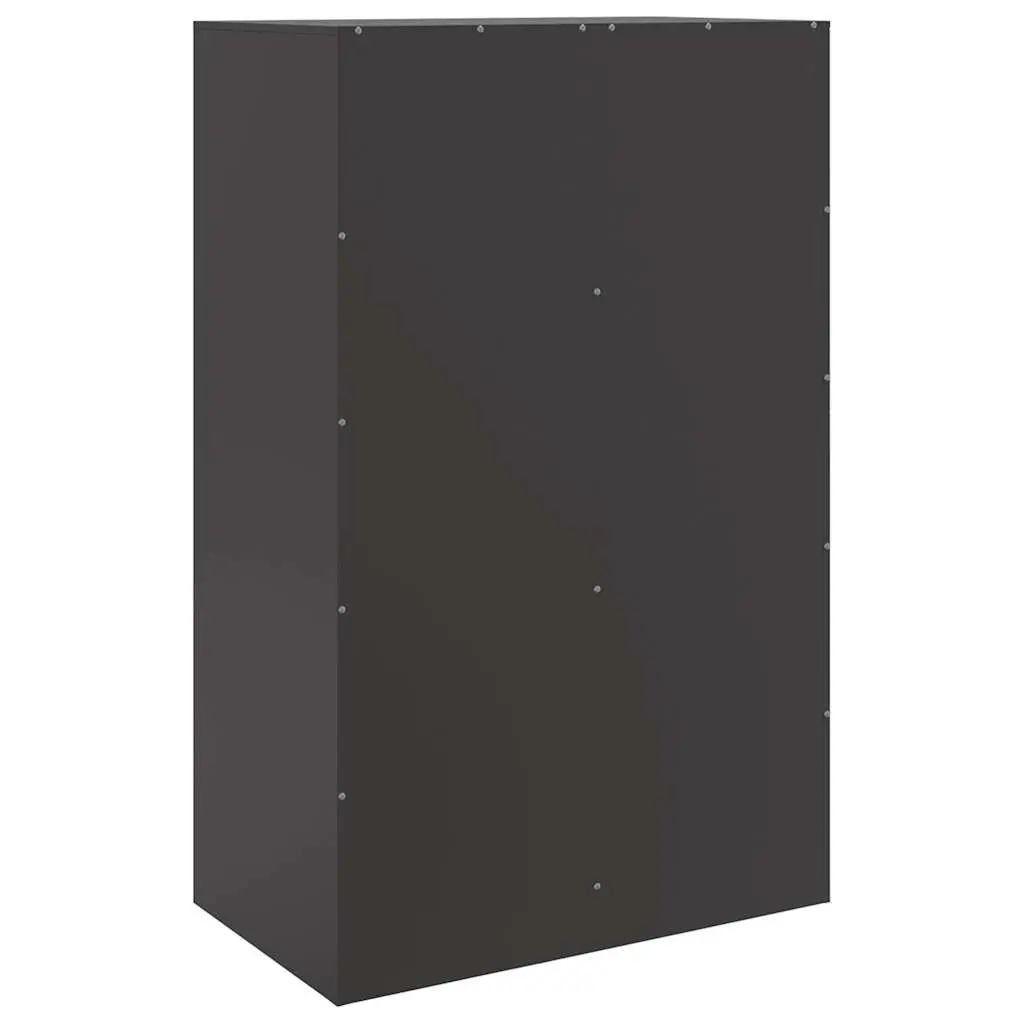Sideboard Steel Frame Black 67x39x107 cm Storage Cabinet Buffet Furniture
