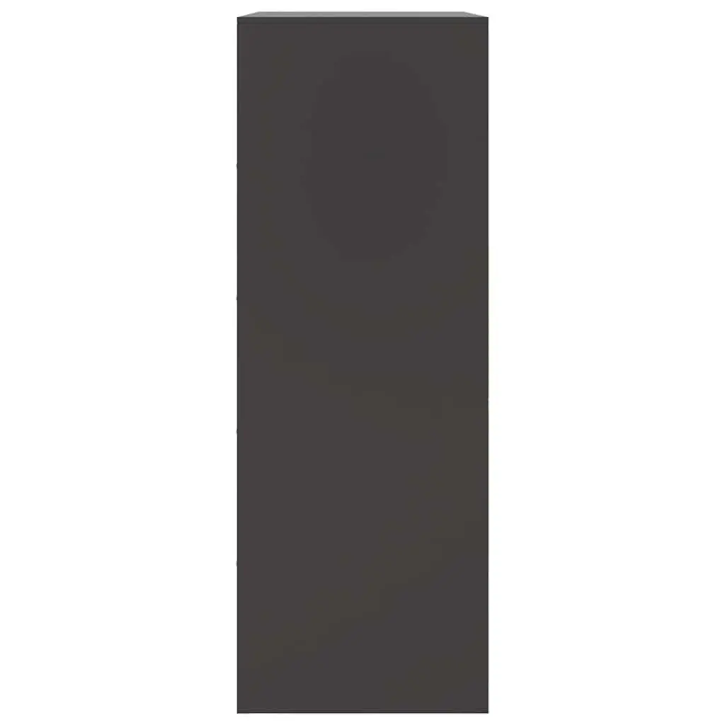 Sideboard Steel Frame Black 67x39x107 cm Storage Cabinet Buffet Furniture