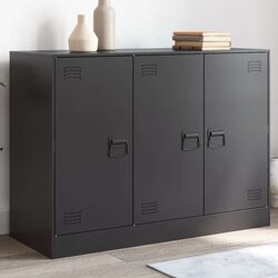 Sideboard Black 99x39x73 cm Storage Cabinet with Handles Buffet Furniture