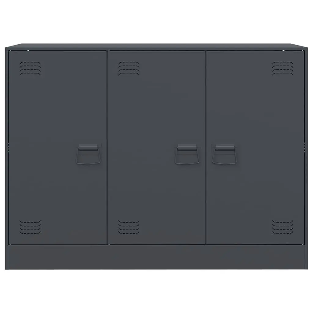 Sideboard Anthracite Storage Cabinet Steel Frame Living Room Furniture