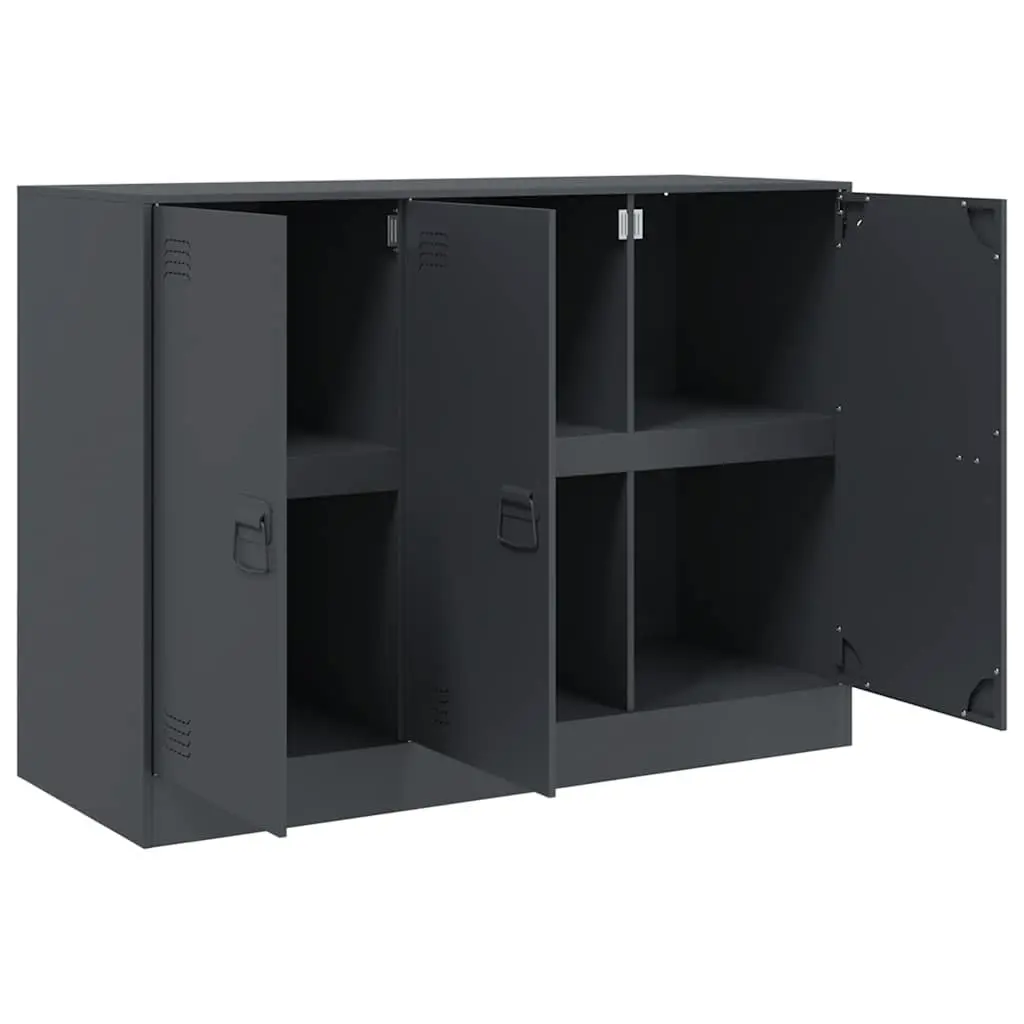 Sideboard Anthracite Storage Cabinet Steel Frame Living Room Furniture