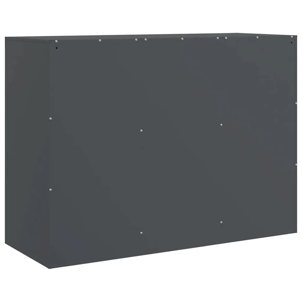 Sideboard Anthracite Storage Cabinet Steel Frame Living Room Furniture