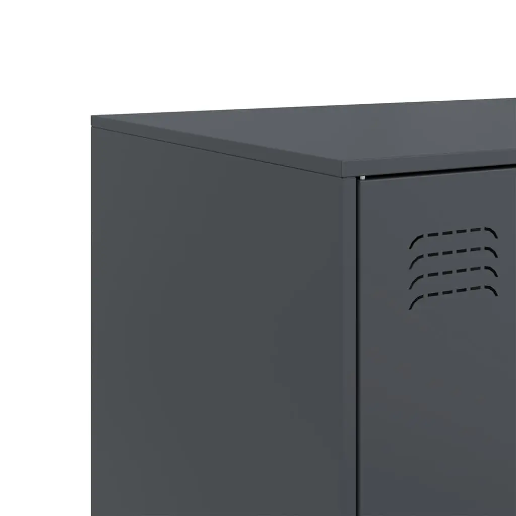 Sideboard Anthracite Storage Cabinet Steel Frame Living Room Furniture