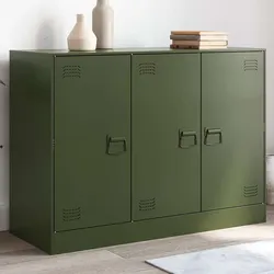 Sideboard Storage Cabinet Olive Green Buffet Server Organiser Furniture