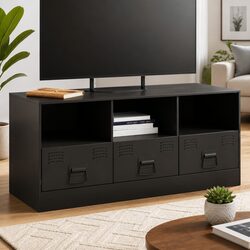 Practical Black TV Storage Cabinet for Home Use 99x39x44 cm