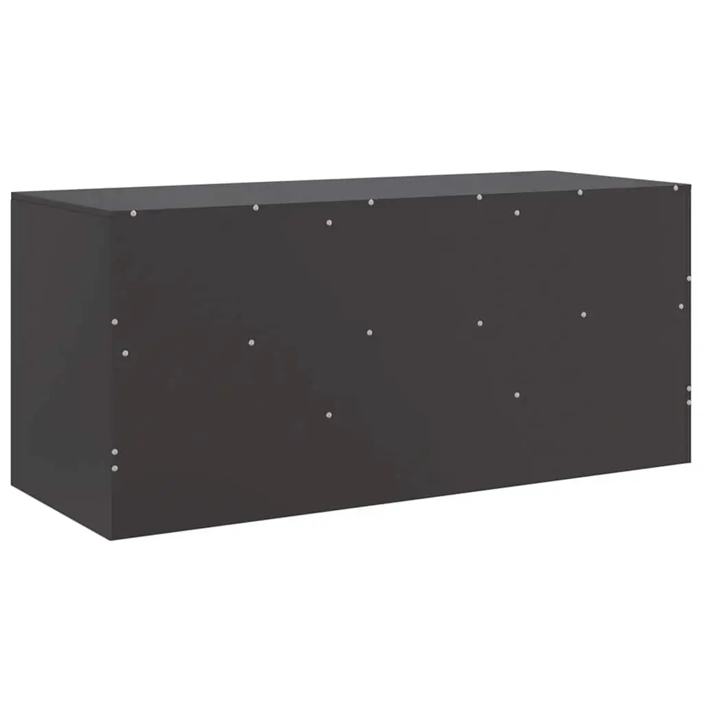 TV Cabinet Cold-Rolled Steel 99x39x44 cm Black Storage Unit Media Console