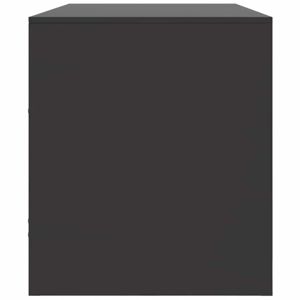 TV Cabinet Cold-Rolled Steel 99x39x44 cm Black Storage Unit Media Console