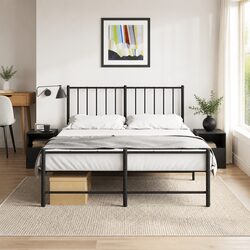 Bedside Cabinets 2pc Black Nightstand Storage Bedroom Furniture 34.5x39x44cm