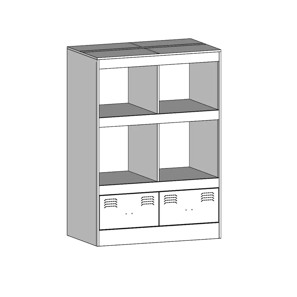 Black Highboard Sideboard Storage Cabinet with Steel Frame 67x39x95 cm