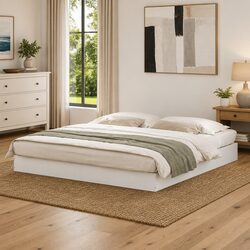 Practical White Bed Frame 180x200 cm for Any Room