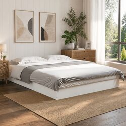 Versatile White Bed Frame for Any Bedroom Space