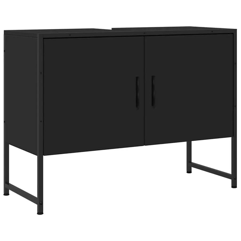 Bathroom Sink Cabinet Engineered Wood 80x33x60 cm Black