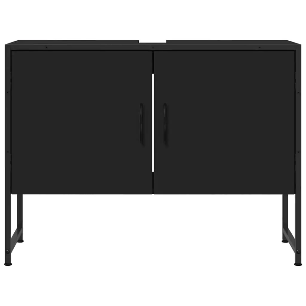 Bathroom Sink Cabinet Engineered Wood 80x33x60 cm Black