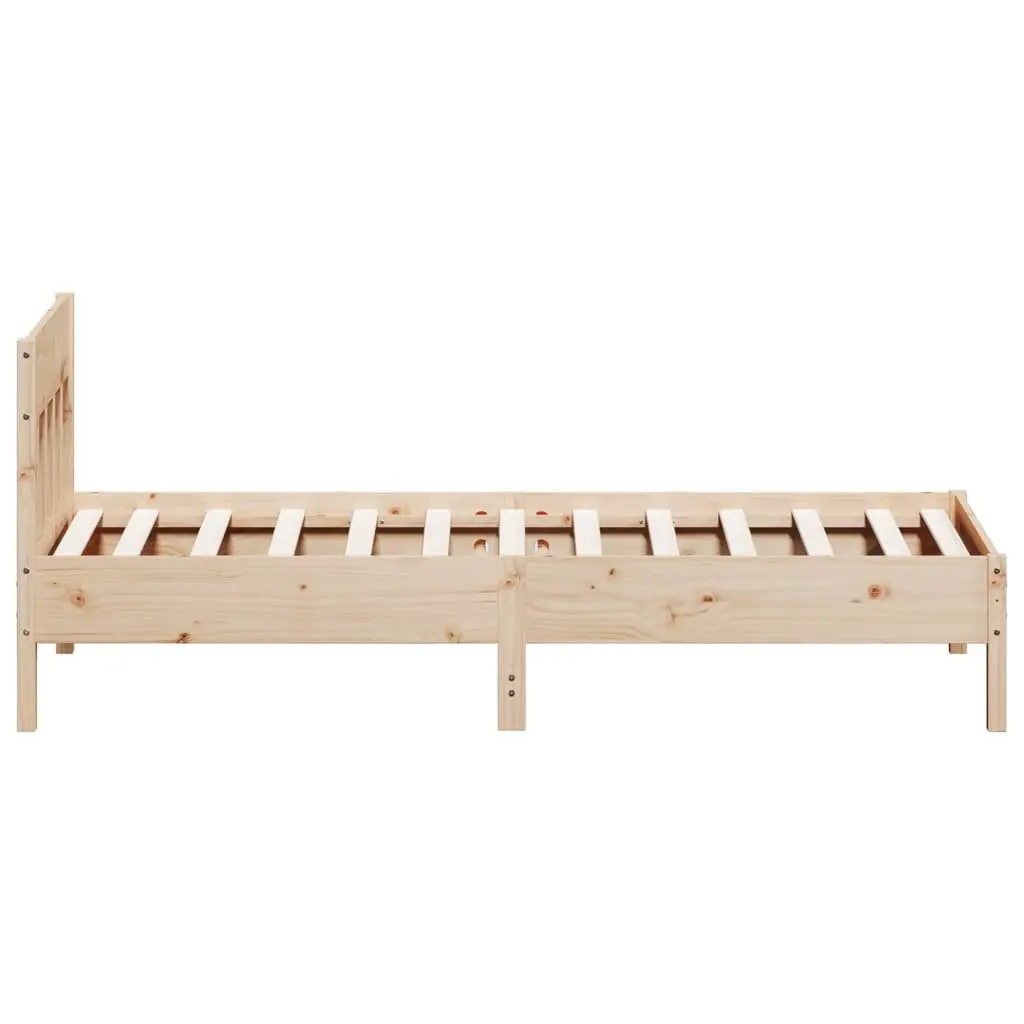 Solid Pine Wood Bed Frame 90x190 cm