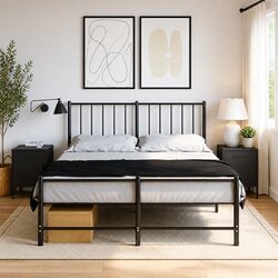 Bedside Cabinets 2 pcs Black Industrial Nightstand Storage Side Table