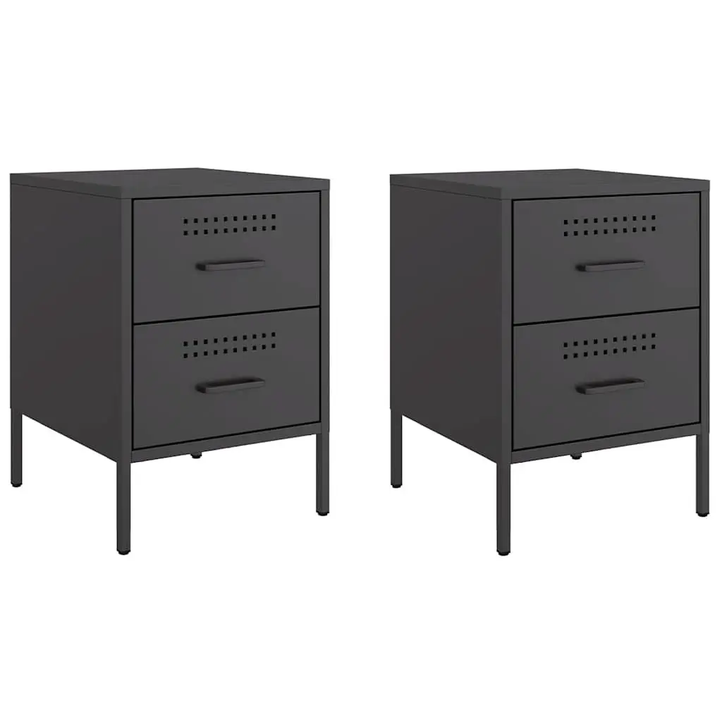 Bedside Storage with 2 Drawer Nightstand