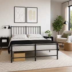 Bedside Cabinets 2 pcs Black Industrial Steel Storage Side Tables 36x39x50.5cm