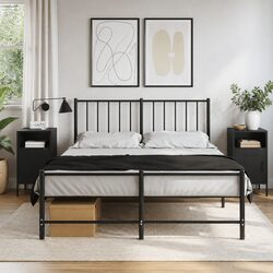Versatile Black Bedside Cabinets - 2 pcs for Real Use