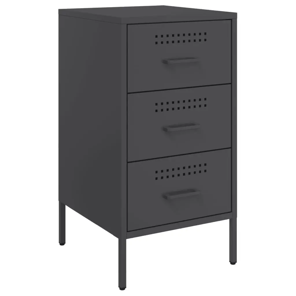 Bedside Cabinets Industrial Style Cold-rolled Steel 36x39x68 cm Black 2 Piece
