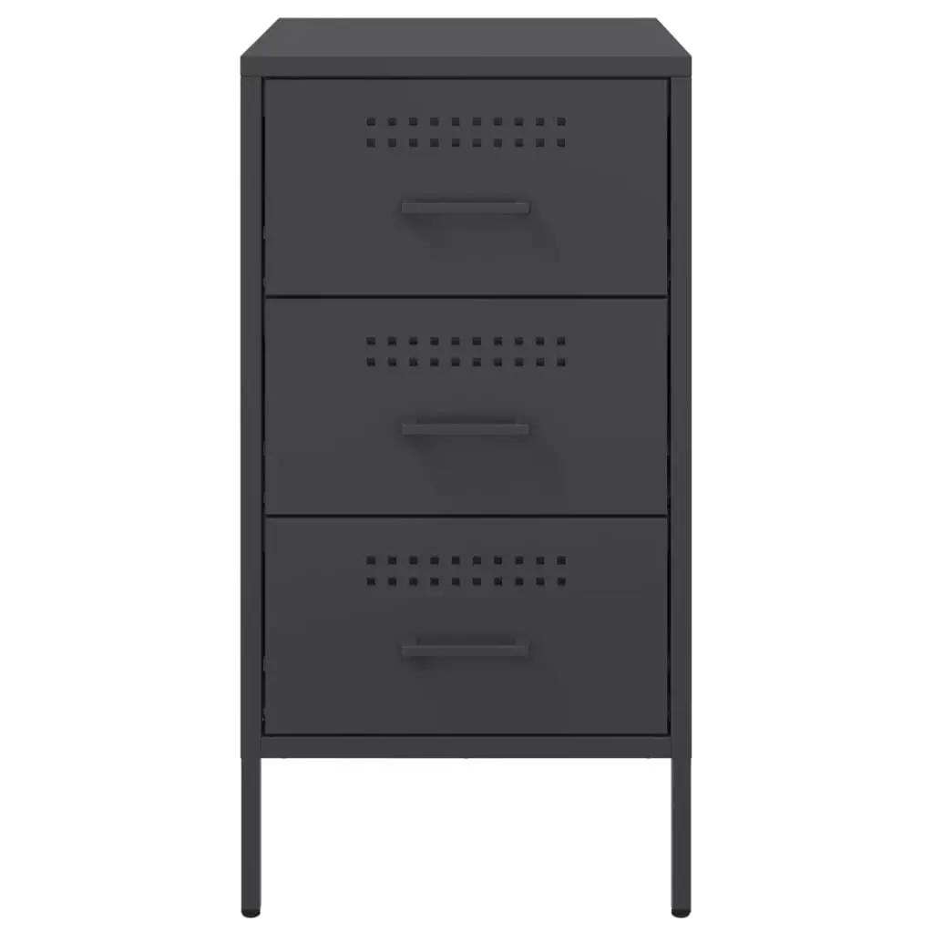 Bedside Cabinets Industrial Style Cold-rolled Steel 36x39x68 cm Black 2 Piece