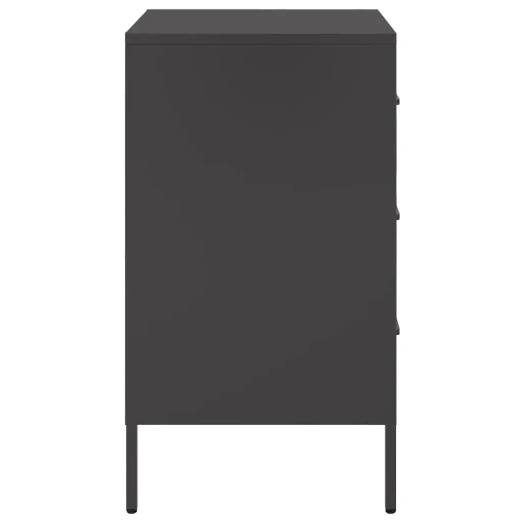 Bedside Cabinets Industrial Style Cold-rolled Steel 36x39x68 cm Black 2 Piece
